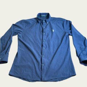 William Murray Button Shirt - Blue Logo Breathable Golf - Men’s Size Medium